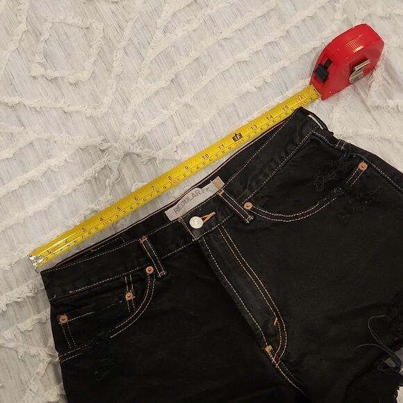 Vintage by Petros high waist black Levi's 505 jean shorts size 30! - Picture 7 of 11
